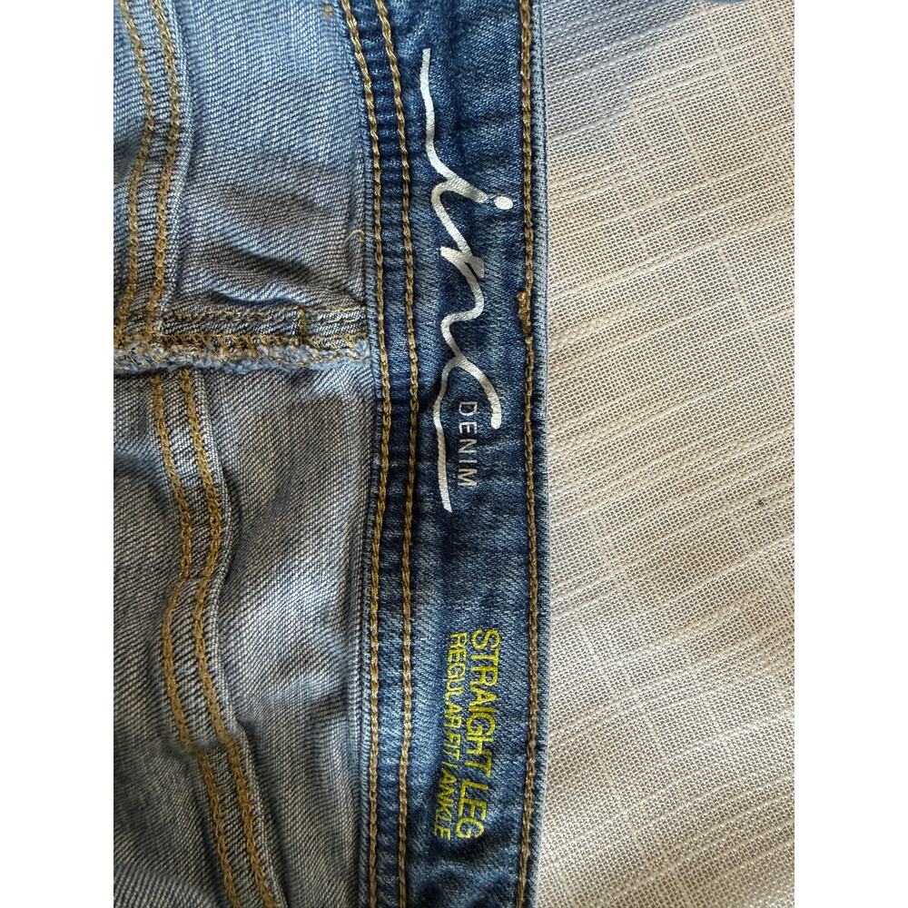 Inc Denim Women’s Size 12 Straight Leg Denim Pants (Light Wash) Lacing Detail - Picture 8 of 10